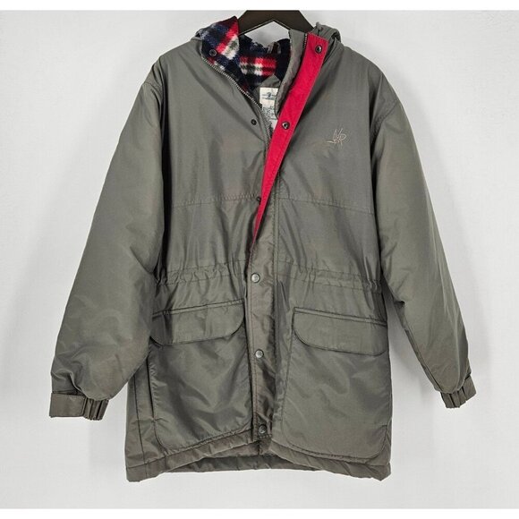 90's Northern Reflections Cottage Essentials Coat S/P Plaid Lined Womens Green - Picture 1 of 4